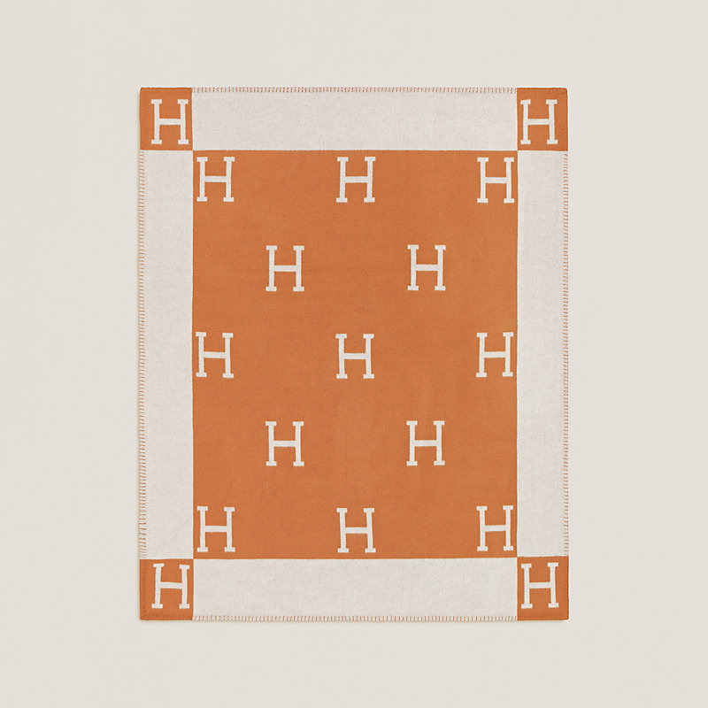 HERMES Avalon throw blanket 85%ウー15%カシミア Avalon throw blanket | Hermès Mainland China